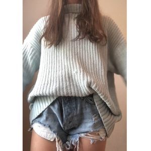 Oversized blue sweater